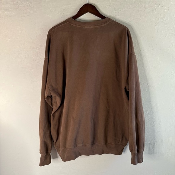 John Galt Malibu Oversized Crewneck One Size Brown Pockets - Picture 6 of 7